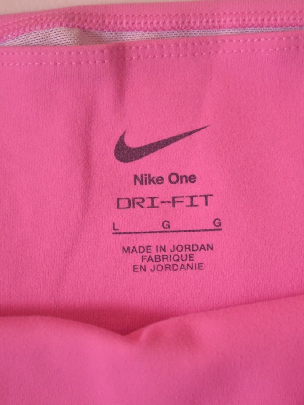 Nike One Dri-FIT 7/8 Leggings Large Pink High Rise Pocket Activewear - Picture 7 of 9